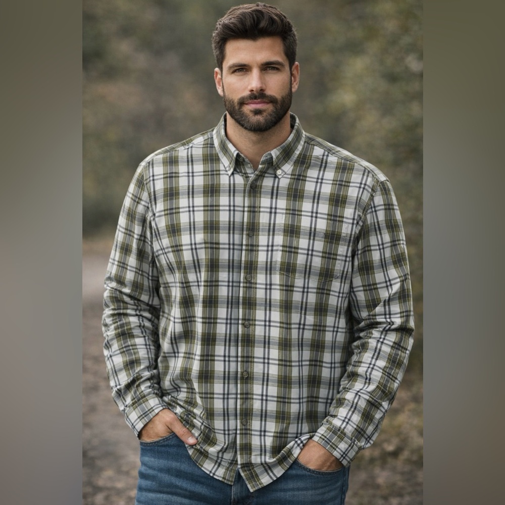 Wrangler Wrinkle Free Button Up Lightweight Long Sleeve Shirt Size XXL - NWOT